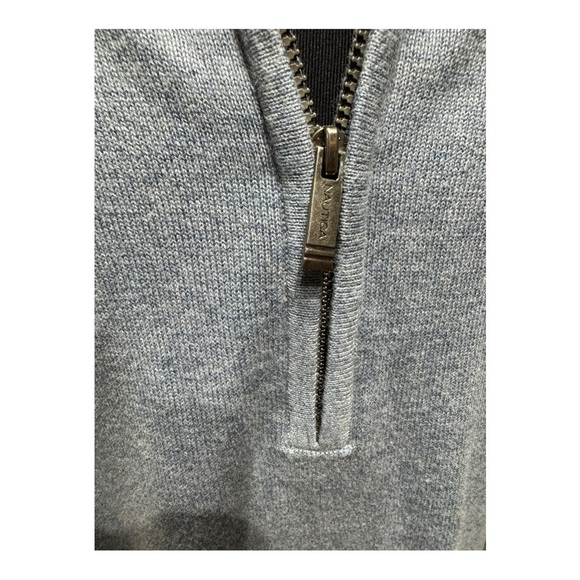 NWT Nautica Men’s 2XL Big & Tall Quarter-Zip Pullover Sweater – Blue - Picture 4 of 7